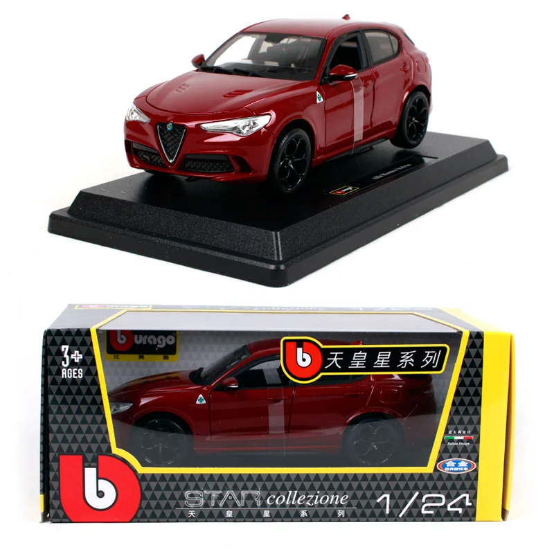 Bburago 1:24 Alfa Romeo Stelvio модель внедорожника литая под давлением модель автомобиля игрушка Новинка в коробке Новое поступление 21086