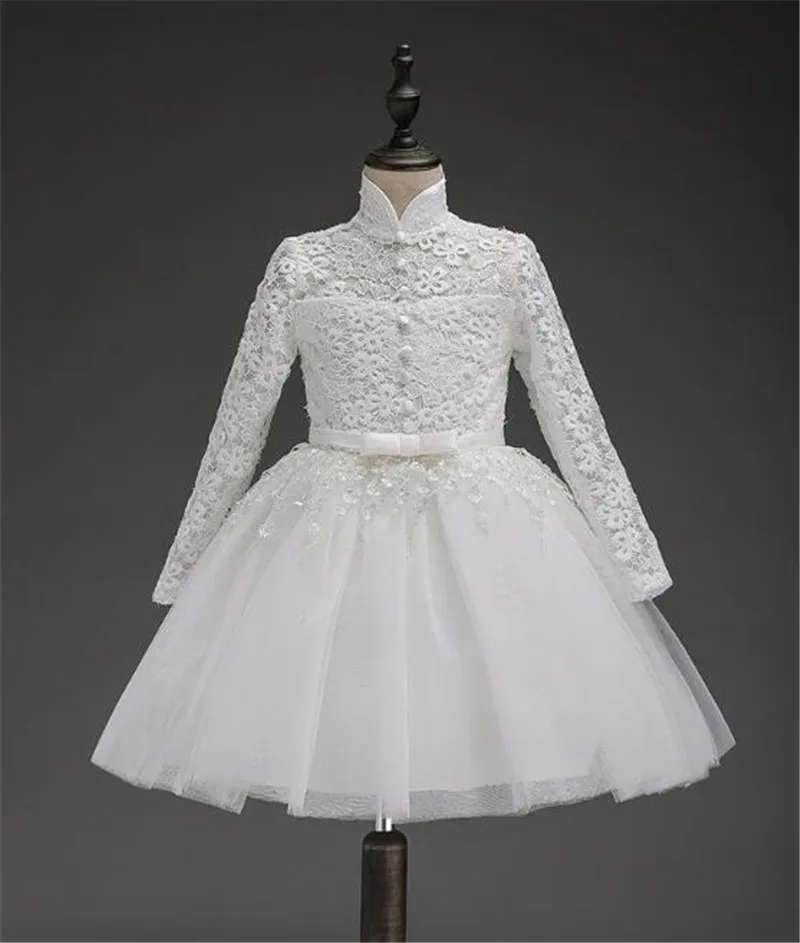 2017 Flower Girl Dress For Wedding Pageant Prom Party White Lace Dress Baby Kids Clothes Toddler Children Events Special Gown HTB1fhVaQFXXXXcxXXXXq6xXFXXXI - 2017 Flower Girl Dress For Wedding Pageant Prom Party White Lace Dress Baby Kids Clothes Toddler Children Events Special Gown