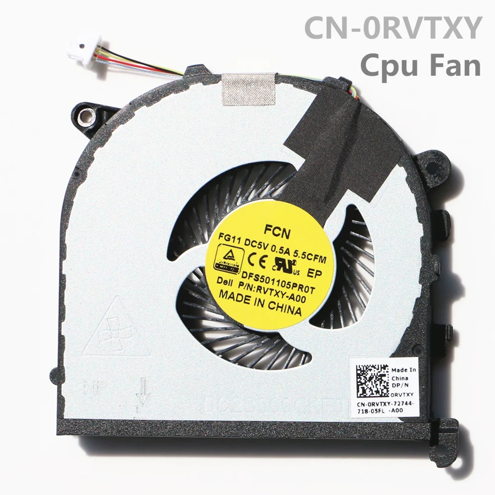 Новый вентилятор процессора для Dell XPS15 9550 Cpu и VGA охлаждающий CN RVTXY 36CV9|vga cooling fan|cpu