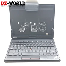 Кожаный Фолио буклет стенд Папка чехол с США клавиатура для ThinkPad Tablet 1838 1839 00HM470 SM10E37708 черный