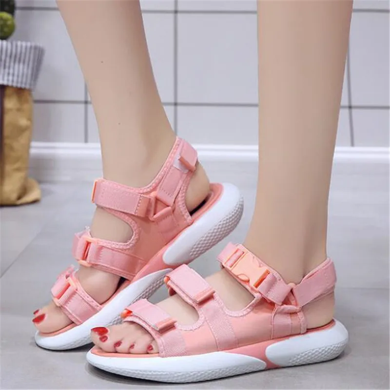 

DIWEINI Brand Women Sandals 2019 New Fashion Ladies Casual Shoes Wedges Buckle Strap Platform Shoes 4CM Summer Sandals KX50