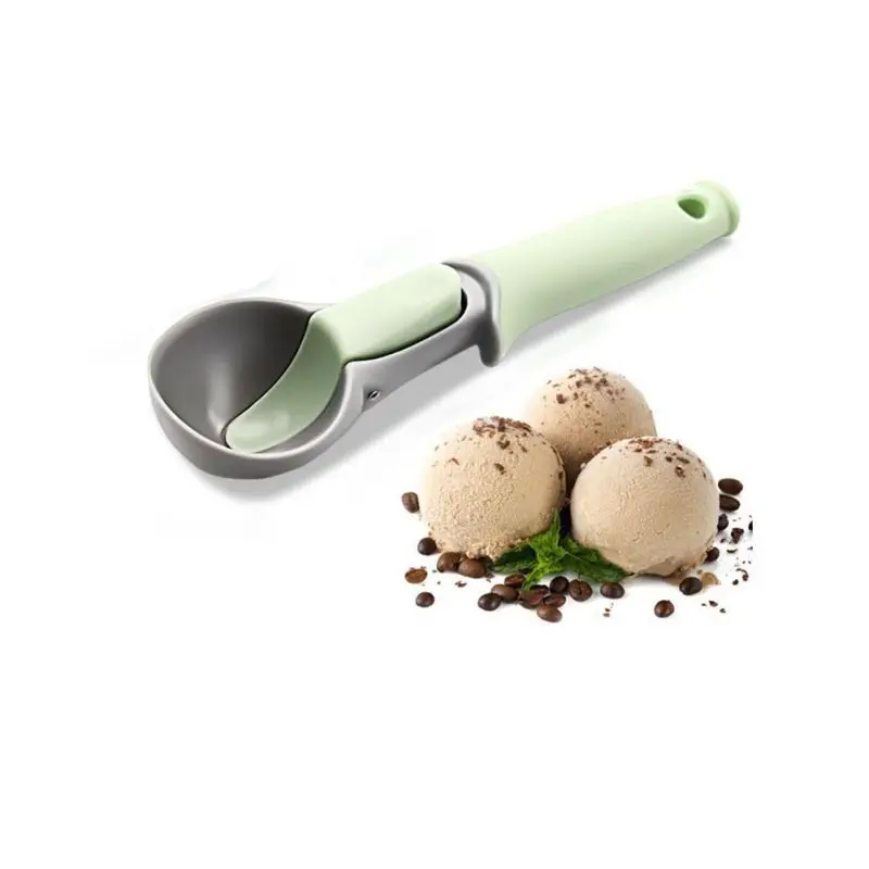 

Kitchen Accessories Trigger Release Spoon Easy Handle Ice Cream Scoop for Ice Cream Fruits Washable Tools with Non-slip Handle