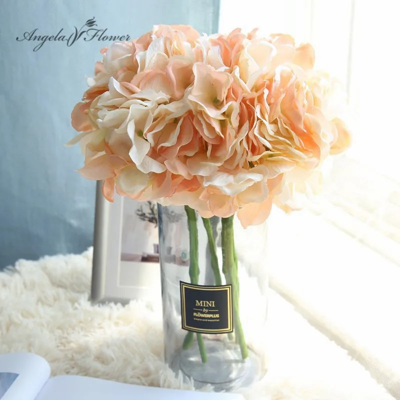 

Artificial hydrangea bouquets Korean style silk flower bouquet decor for home office hotel interior wedding bridal bouquet 1pcs