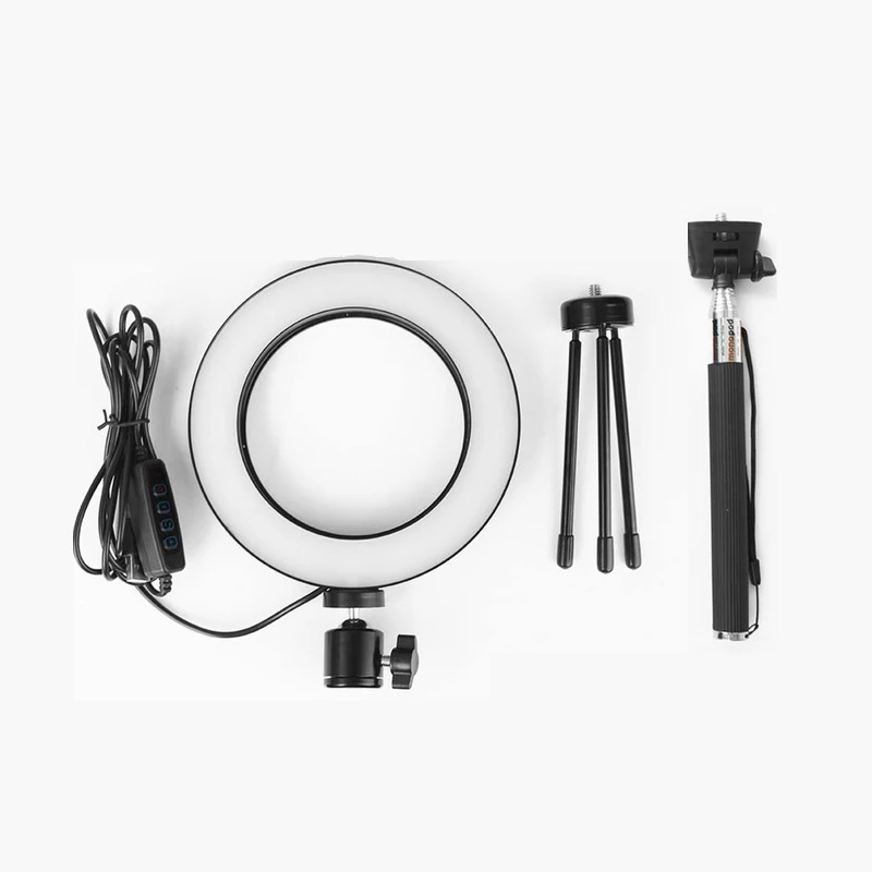 Tycipy 20 см селфи кольцо свет LED фотография 3200 5500K 5W USB фото камера видео стол мини