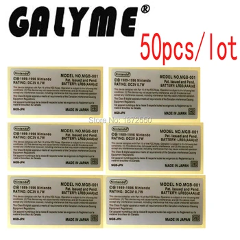 

50 pcs/lot New DIY Replacement Accessories Plastic Lable Sticker Back Tag Fit For NintendoGB GBP GameBoyAdvance Pocket GBO DMG