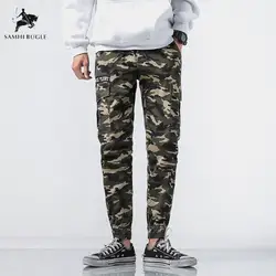 2018 Мужская модная уличная одежда Для мужчин s джинсовые тренировочные штаны брюки молодежи Повседневное летние брюки с резинками на