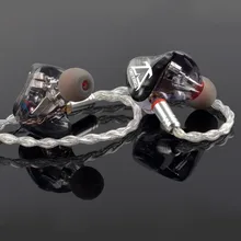 TONEKING T66S привод в ухо наушник 6 уравновешенного якоря Hi-Fi Monito с MMCX 8-ядерный посеребренный кабель