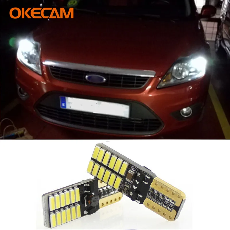 Парковочные огни T10 W5W боковые фары Canbus для Ford Focus 2 3 Fiesta Ranger Fusion Kuga Transit Mustang Mondeo 4 MK4 S