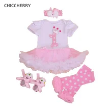 Принцесса Корона 1 день рождения наряды 4 шт. новорожденных пачка для маленьких девочек летние комплекты одежды модная одежда для младенцев Одежда для малышей