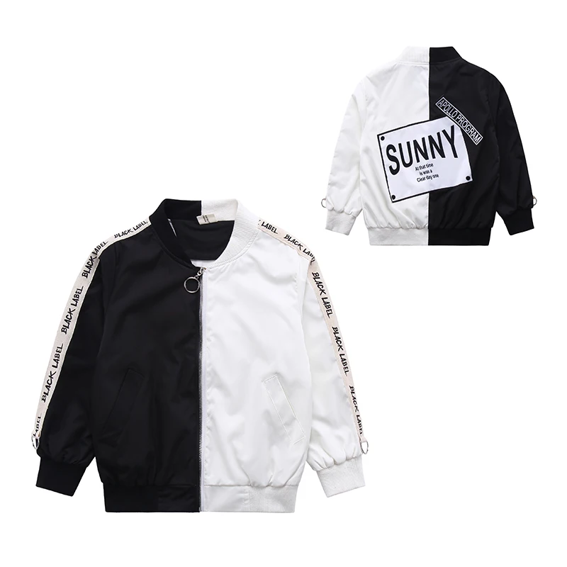 

boy spring jackets kids jackets for boys letter printed boy trench jackets patchwork boys bomber jackets children windbreaker