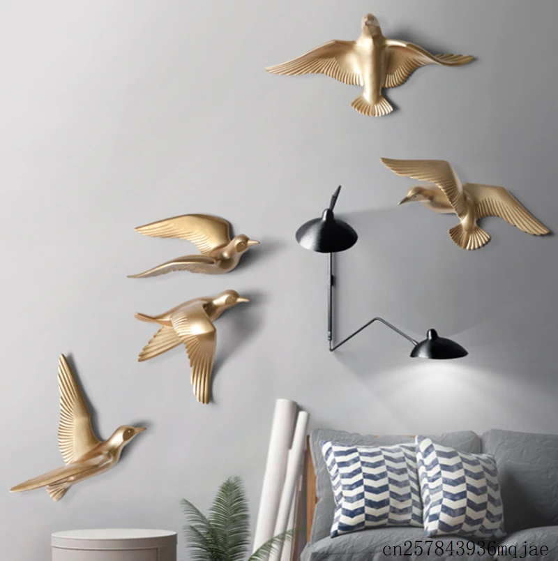 2 Sets Wall 3D Stickers Europe Bird Wall Ornaments Wall Hanging Crafts for Living Room Wall Home Decoration