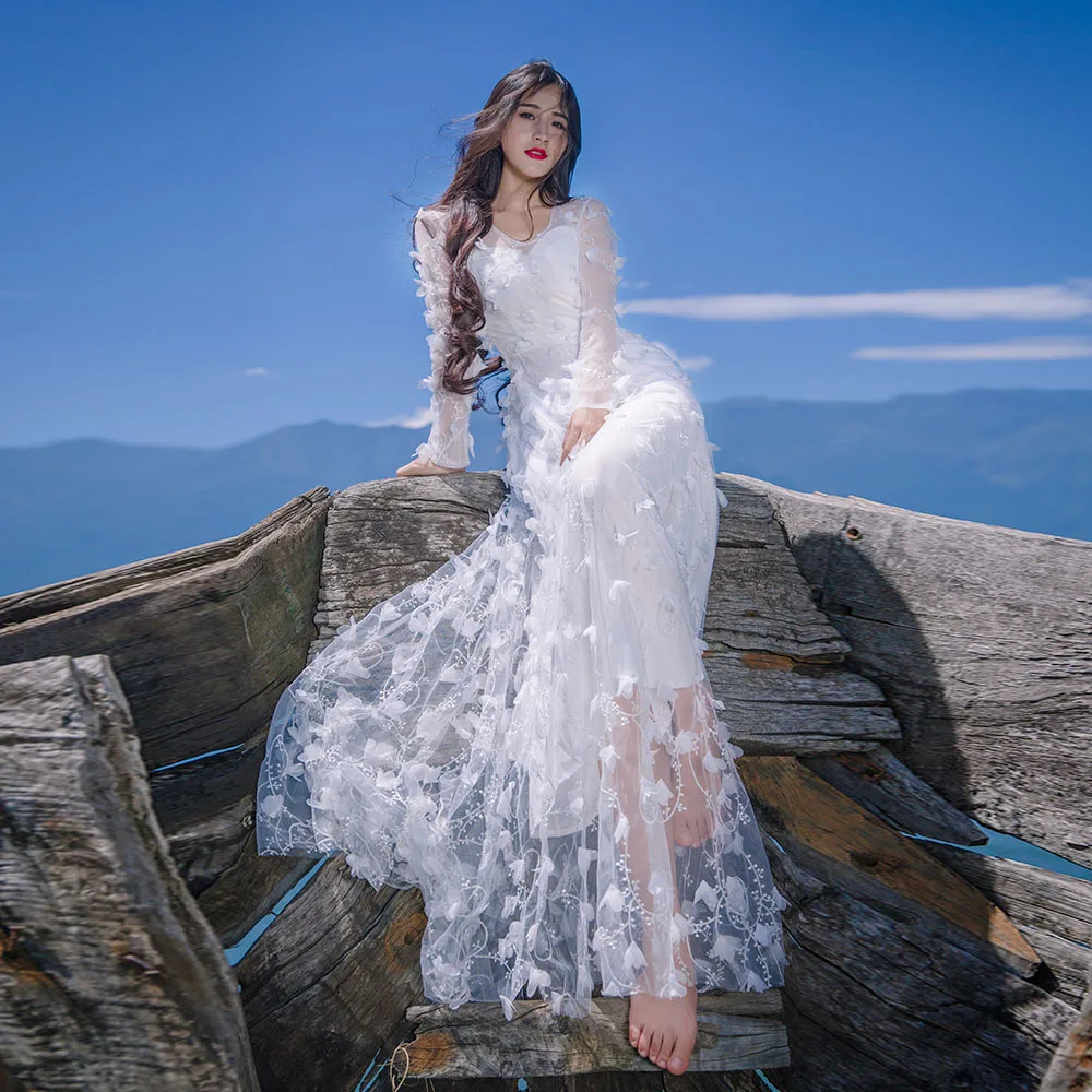 2017 новое пляжное платье с v-образным вырезом Vestidos De Novia сексуальное кружевное