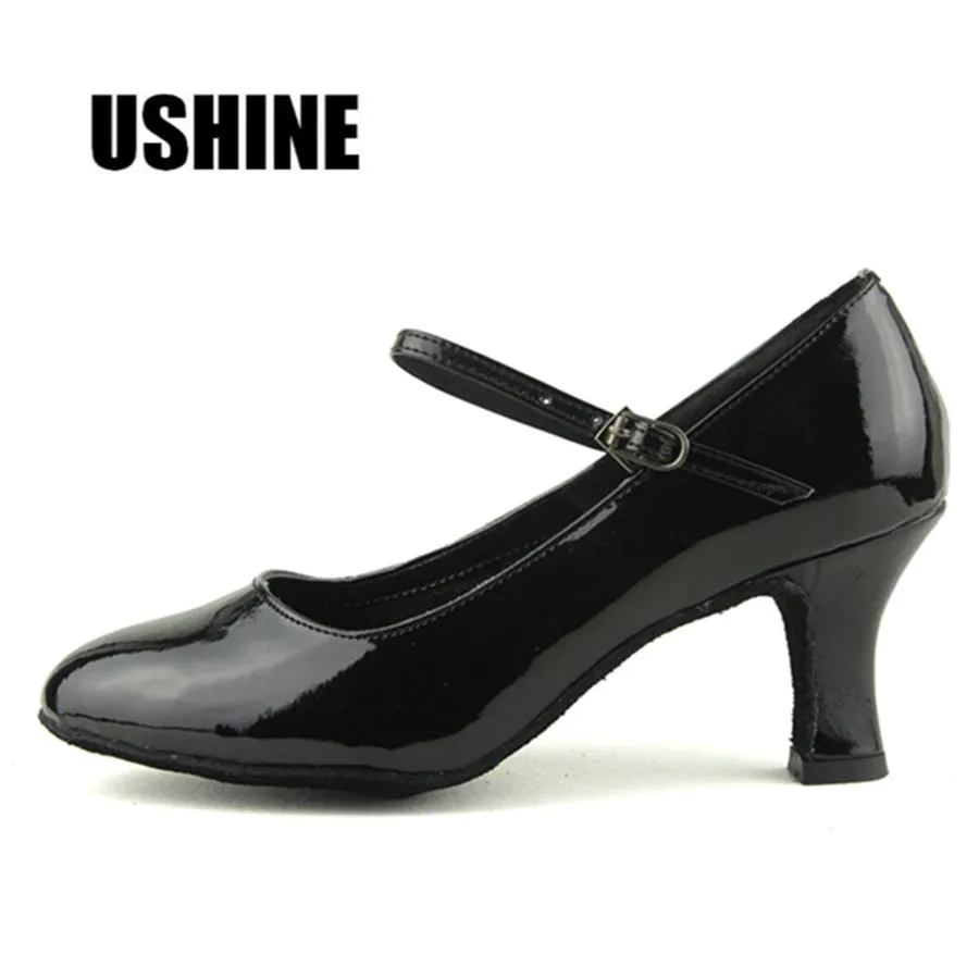 USHINE из PU искусственной кожи на высоком каблуке 7 см Сезон осень для сальсы танго
