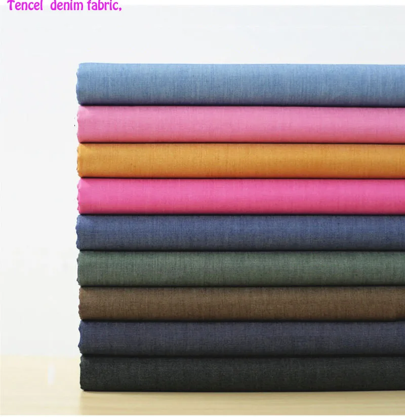 

143*50cm 1pc Top Quality 100% Tencel Fabric Denim Soft Denim Fabric Diy Sewing Summer Fashion Clothes&Dress&shirt,Felt,Wholesale