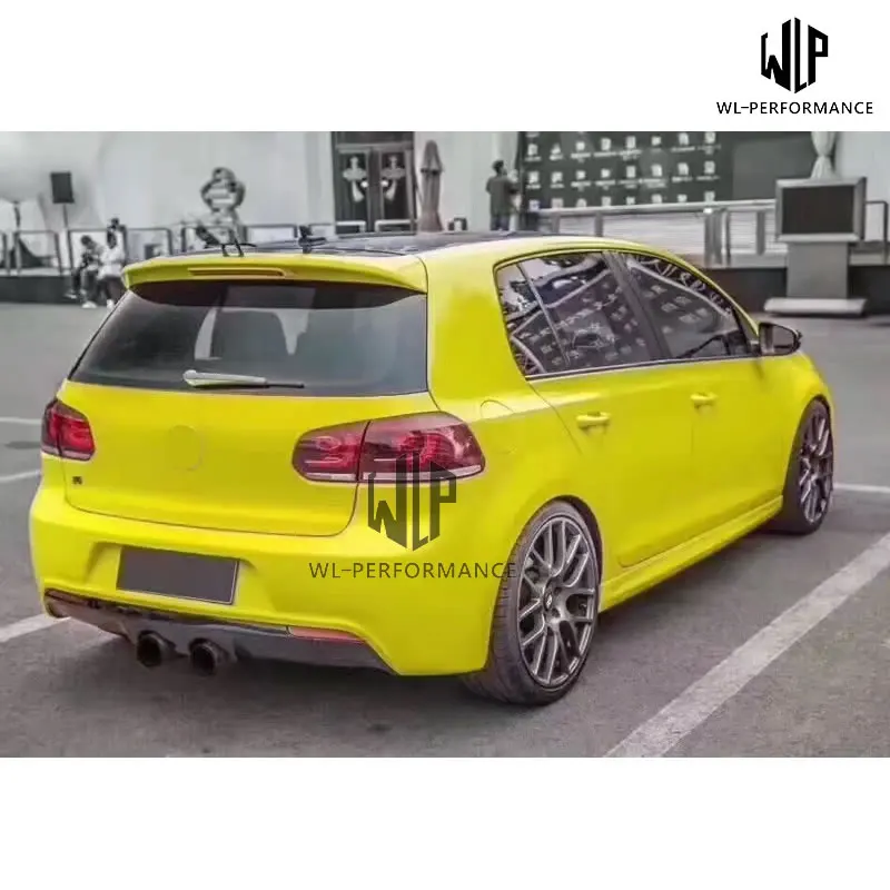 Golf 6 R20 PP Неокрашенный набор внешних комплектующих к автомобилю переднего бампера для заднего бампера боковые юбки выхлопные для Volkswagen VW Golf 6 MK6 R20