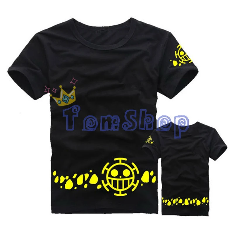 

Anime One Piece Trafalgar Law Cosplay T-Shirt Men Women Casual Tee Shirts Cotton Tops Costume Size M-XXL Free Shipping