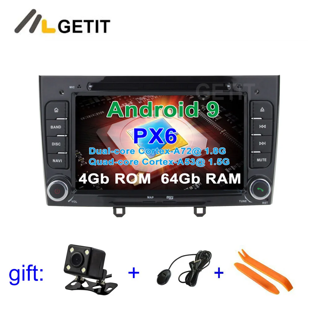 

DSP 64G PX6 Android 9 Car DVD Video Player GPS Navigation for Peugeot 408 308 308SW Audio Radio Stereo Head Unit