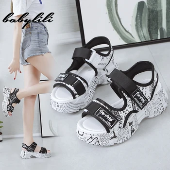 

Platform Women's Sandals 2019 Fashion Summer Women Beach Chunky Sandals Casual Thick Soled Woman Shoes Cute Sandals for Women