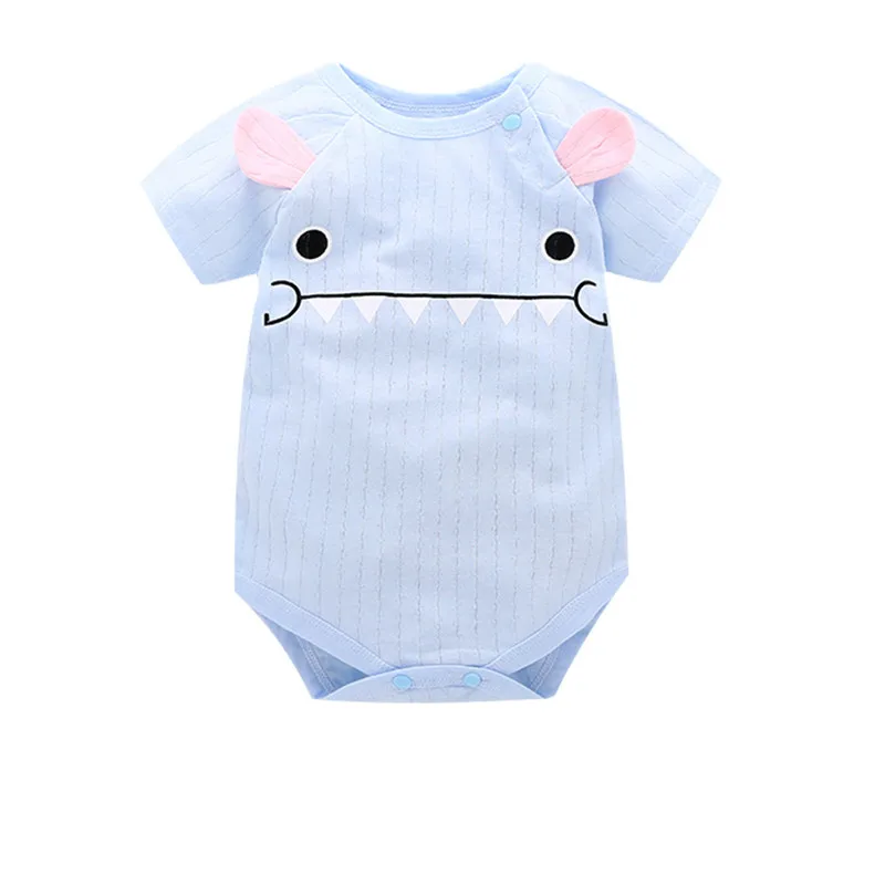 New Summer Baby Girl Clothes Romper Short Sleeves Blue Newborn Baby Rompers Toddler Kids Outfits Baby Costume Girls Romper