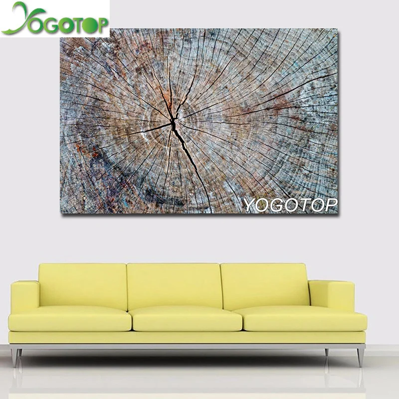 

YOGOTOP Diy 5d Diamond Painting abstract Tree Crack and Annual Ring Mosaic Full Square/Round Rhinestone Embroidery Art YY768