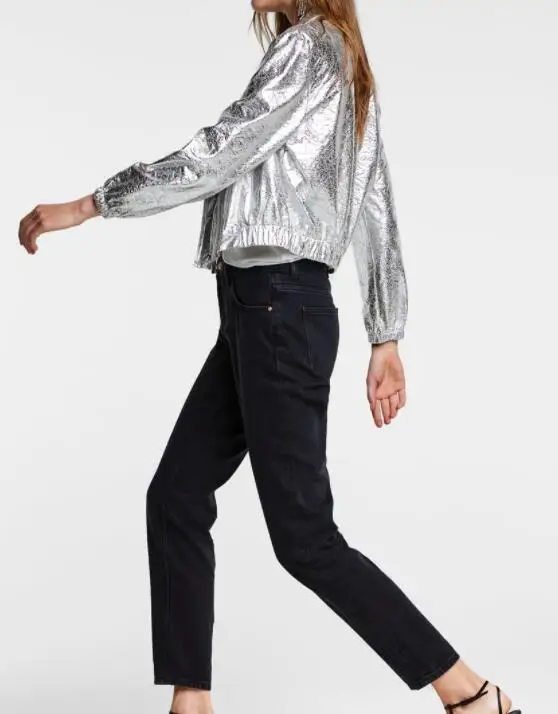 Longues Mode Élastique Biker Court Veste As À Manches Zip Wishbop Métallique Asymétrique Poches Revers Poignets Col Z1975 Show Avec Nouvelle 51xwqpP