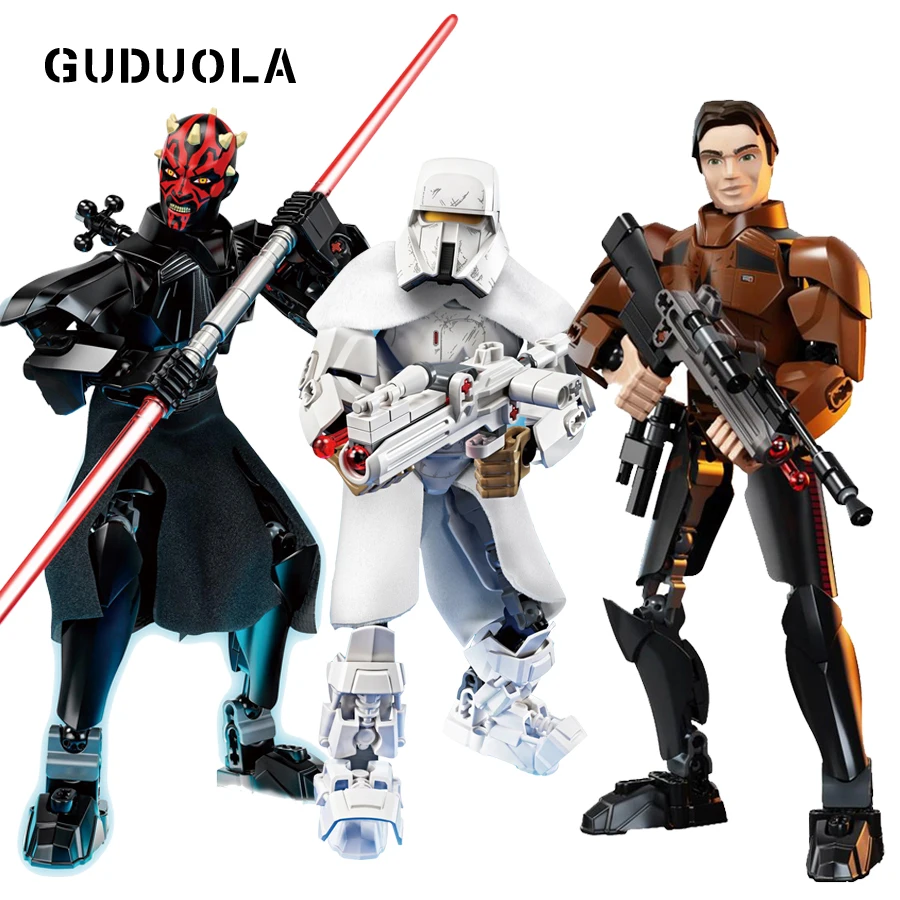 

GUDUOLA Star Wars DARTH MAUL HanSolo RANGE TROOPER Figure Building Block Set Toy For Children Compatible starwars GIFT