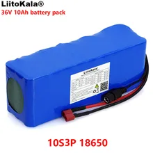 LiitoKala 36 V 10000 mAh 500 W высокомощный 42 V 18650 литиевый аккумулятор для мотоцикла Электрический автомобильный велосипед Скутер с BMS