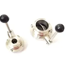 Подходит 76 мм Труба OD x " Tri Зажим, санитарный клапан управления потоком бабочки SUS 304 из нержавеющей пивоварения дома