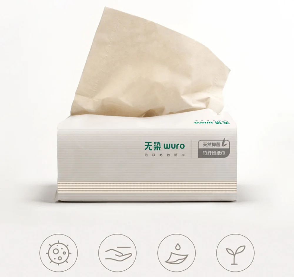 4/6 упаковок Xiaomi Wuro family салфетка туалетная бумага Антибактериальная бумага Tissu s деревянный материал бумага для детей 390& 460 листов