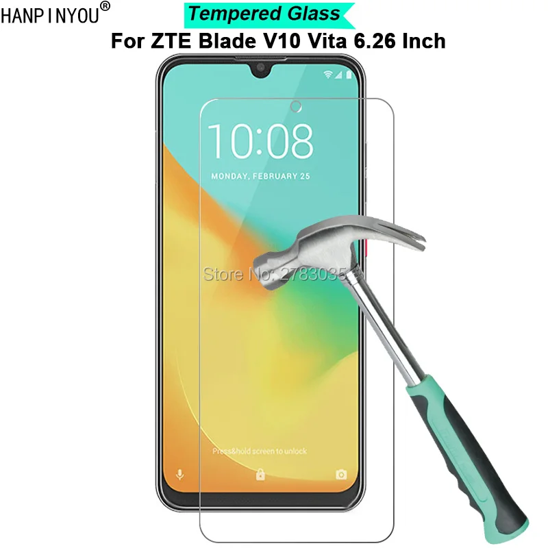 

For ZTE Blade V10 Vita 6.26" 9H Hardness 2.5D Ultra-thin Toughened Tempered Glass Film Screen Protector Protect Guard