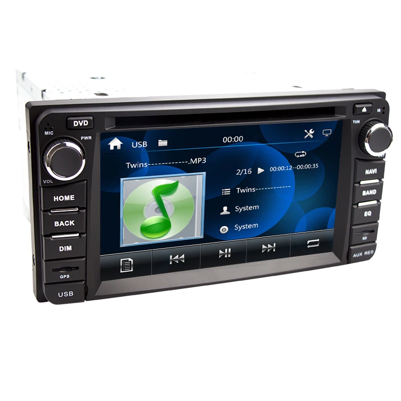 Eunavi 2din автомобильный dvd радио плеер для Toyota Hilux VIOS старый Camry Prado RAV4 2003 2008 gps
