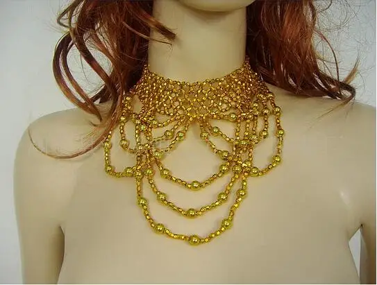 Cheap Quality Products Beautiful Necklace Belly Dance Costumes Accessories bead chain Ethnic 