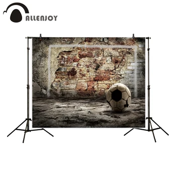 

Allenjoy background for photos soccer football brick wall sport retro backdrop photo studio professional photobooth photocall