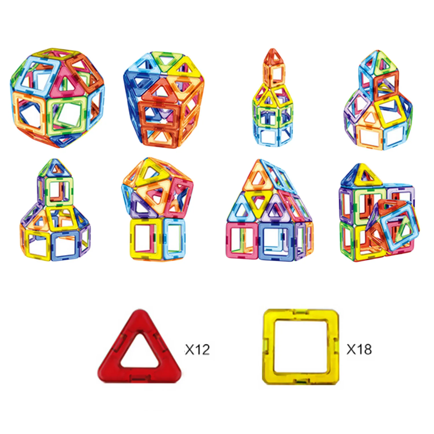 30 шт. треугольник и квадратный Магнитный строительный блок PieceToy 3D блоки обучающая игрушка для детей Раннее Обучение