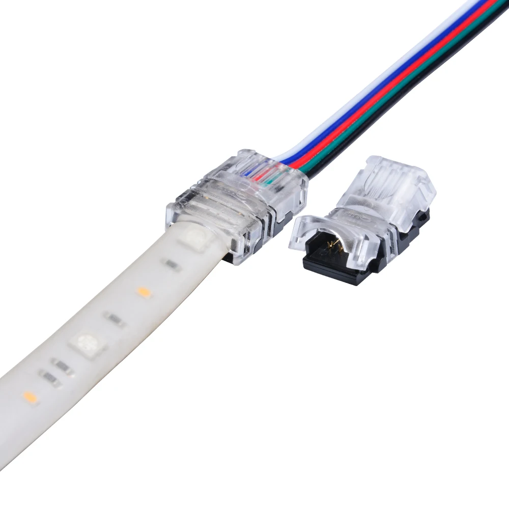 10packs 4pin Rgb Led Light Strip Connectors 10mm Unwired 10packs 4pin Rgb Led Light Strip Connectors 10mm Unwired