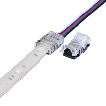 10pcs 5 Pin LED Strip to Wire Connector for 12mm RGBW RGBY Waterproof IP65 5050 LED Tape Light Connection Conductor