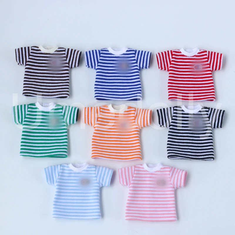 

1PCS Fashion Doll's Stripe T-shirt for Blyth, Pullip, 1/6 BJD, OB11, Holala Doll Clothes Accessories Toy