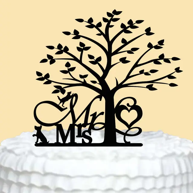 Online Shop Cake Topper For Wedding Mr Mrs Cake Toppers With Love