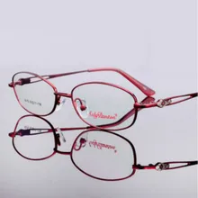 Новая короткая оправа для очков очень легкая. Женская металлическая оправа для очков модная полурамка для глаз