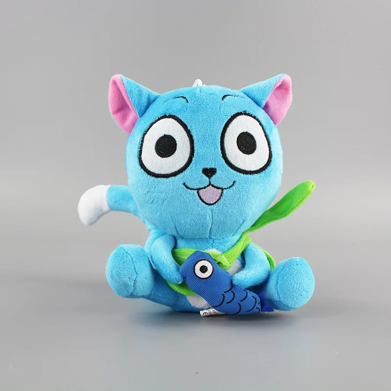 18 см Малый Аниме Fairy Tail Синий Happy Cat милые плюшевые игрушки кукла Отличный подарок на день рождения