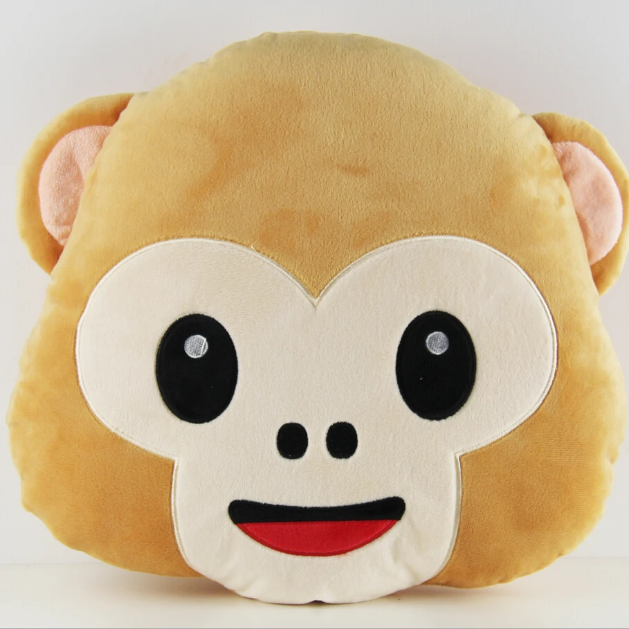 monkey emoji cushion
