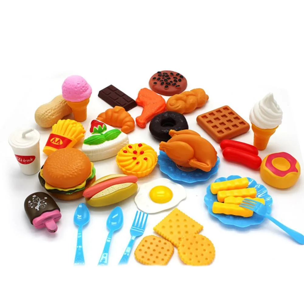 

Pretend Play Plastic Food Kitchen Toys Cutting Fruit Bread Vegetable Food Simulated Food For Children Baby Early Educational Toy