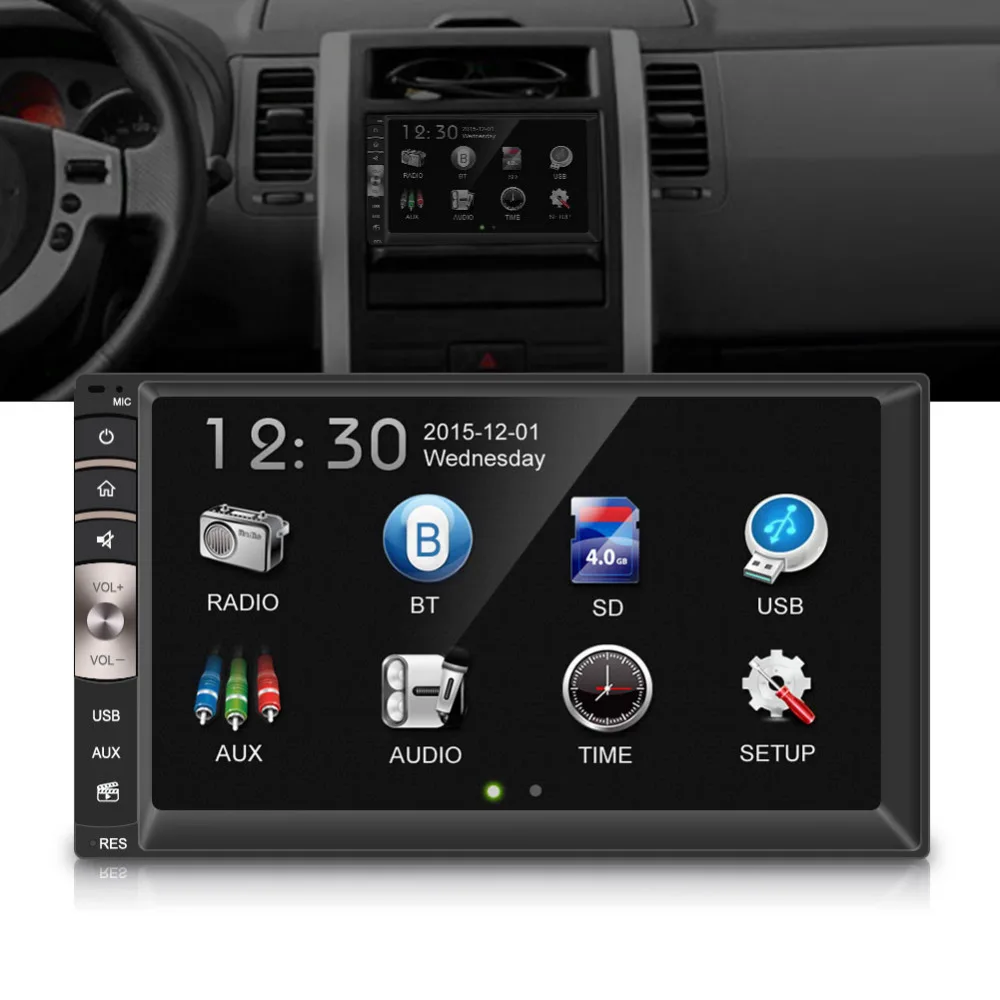 

7inch 2 Din HD Bluetooth Touch Screen Car Stereo FM Radio MP5 Player