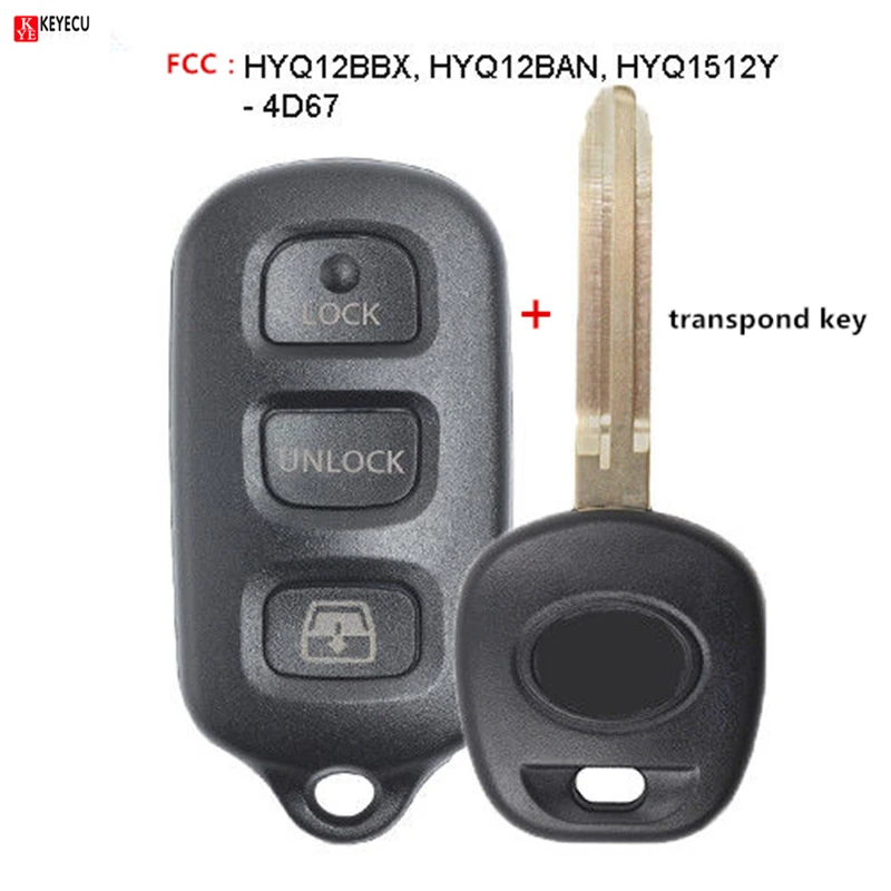 Запасной пульт дистанционного управления Keyecu для Toyota 2003 2004 2005 2006 2007 2008 4runner 2009 Sequoia