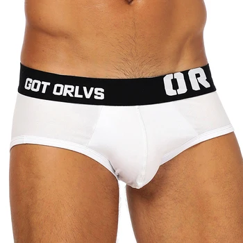 

ORLVS sexy men underwear U convex pouch slip cueca male panties Mens gay Modal briefs men's underpant man brand men shorts