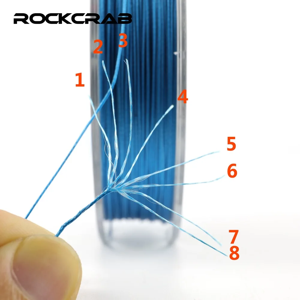 RockCrab العلامة التجارية الأسود مامبا 8X سلسلة 150 M 164 متر 8 السواحل المتعددة الشعيرات PE خط مضفر خيط صنارة الصيد سوبر قوي السلس