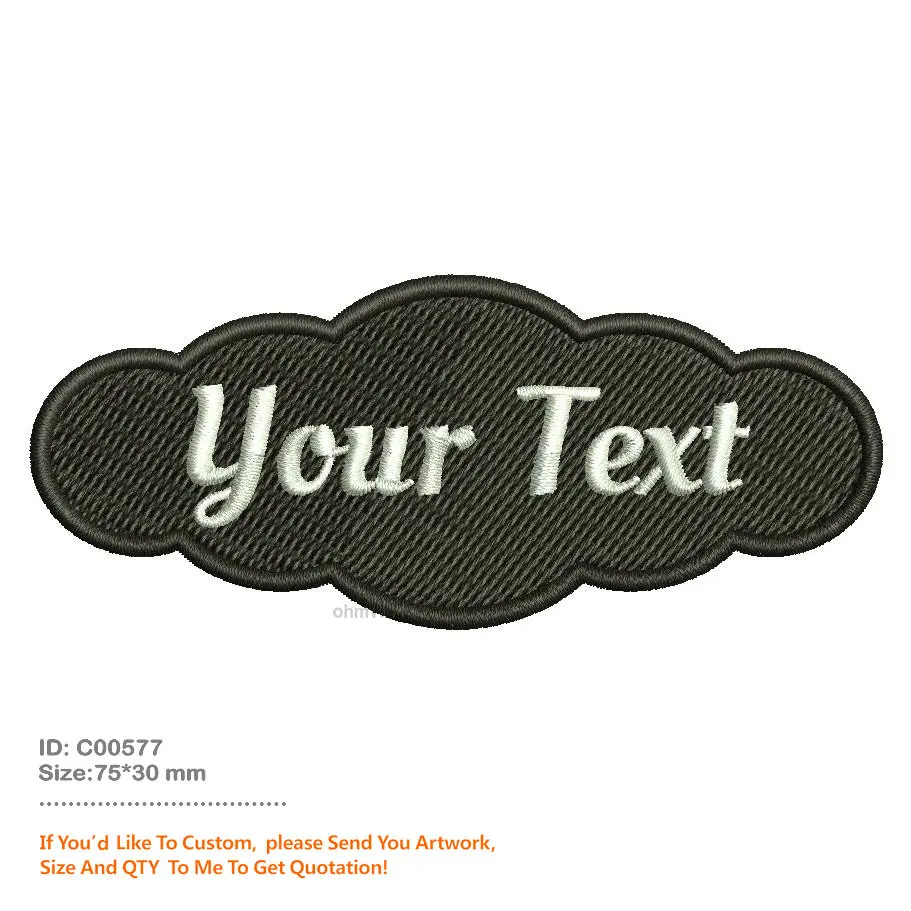 

New Custom Name Patch Eco-friendly Handmade Embroidered Patches 3D Iron-on Appliqued for Iron on Clothing Embroidery Bordados