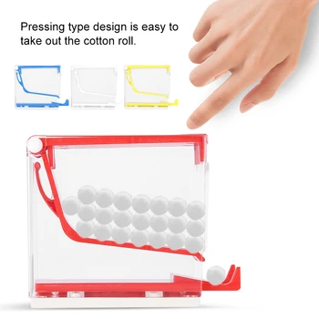 

4 Colors Dental Orthodontic Dentist Cotton Roll Dispenser Press Type Box