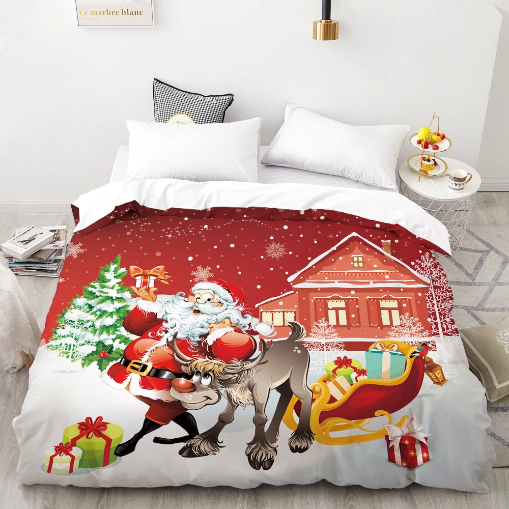 3D HD цифровая печать на заказ пододеяльник, одеяло/одеяло, чехол, постельные принадлежности для детей, подарок на Рождество, Санта Клаус, автомобиль