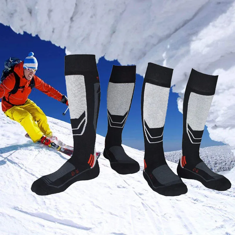 Men Winter Warm Thermal Ski Socks Thick Cotton Sports Snowboard Cycling